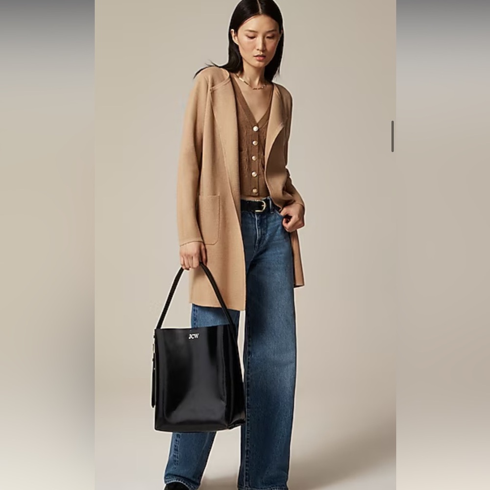 J. Crew Juliette collarless sweater-blazer